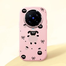 Ucuc Vivo X200 Pro Uyumlu Darbe Emici Kamera Korumalı Pembe Silikon Kılıf