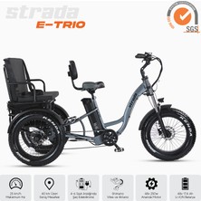Strada Cycles E-TRIO Hidrolik Disk 20 Jant Elektrikli Üç Tekerlekli Bisiklet