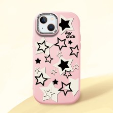 Ucuc iPhone 14 Plus/15 Plus Uyumlu Darbe Emici Kamera Korumalı Pembe Silikon Kılıf