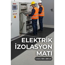 FlorONE Carpet Tiles Florone Elektrik Izolasyon Matı | Elektrik Pano Önü Yalıtkan Paspas | Epdm Izole Halı 4 mm - 100X200 cm