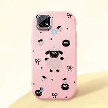 Ucuc Realme C21 Uyumlu Darbe Emici Kamera Korumalı Pembe Silikon Kılıf