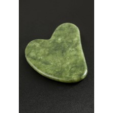 Zero Land Nrzsnt Yeşim Doğaltaş Kalp Yüz Masaj Aleti-Yeşil