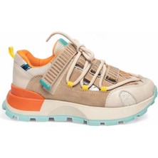 Celira Bluefeet Nut Oranj Multi Süet Cilt Bağcıklı Spor Ayakkabı