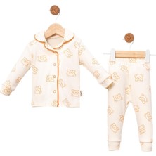 Celira Bluefeet Bbc Kahve Lüks Çıtçıtlı Kız Bebe Pijama Takımı