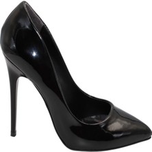 Celira Bluefeet Siyah Rugan Topuklu 10 cm Kadın Stiletto Ayakkabı