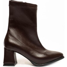 Hkursat Bluefeet Rna Bordo Kadın Kısa Topuklu Streç Bot