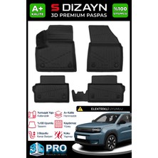 S-Dizayn Fıat Grande Panda Elektrikli 3D Pro Havuzlu Paspas 2025 Üzeri A+ Kalite