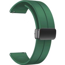 Gpack Bix Watch+ Sw-02 Kordon Kayış D-Buckle Mıknatıslı Silikon 20/jku Yeşil