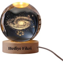 Hediye Fikri Kişiye Özel Samanyolu Toz Bulutu Tasarımlı Dekoratif Usb'li Gece Lambası 6 cm