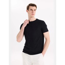 Fabrika Sarı Erkek Slim Fit Flamlı T-Shirt F6SM-TST 2900