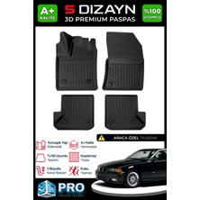 S-Dizayn Bmw 3 Serisi E36 3D Pro Havuzlu Paspas 1990-2000 A+ Kalite