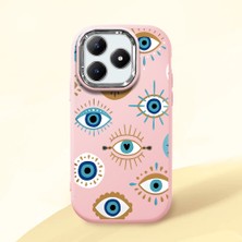 Ucuc Realme C63 4G/C61 Uyumlu Darbe Emici Kamera Korumalı Pembe Silikon Kılıf