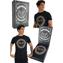 Fenerbahçe Erkek Trıbun Marş Logo T-Shirt Lazer Kutu Hediyeli