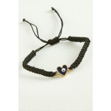 Zero Land Xmpdby Kalp Makrome Ip Bileklik - Siyah