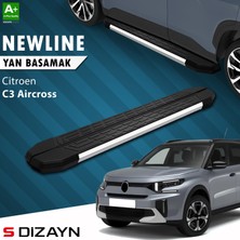 S-Dizayn Citroen C3 Aircross 2 Newline Krom Yan Basamak 183 cm 2024 Üzeri A+ Kalite