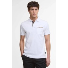 Barbour Premium Corpatch Tailored Polo Yaka WH11 White