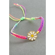 Zero Land Xmpdby Papatya Makrome Ip Bileklik - Beyaz