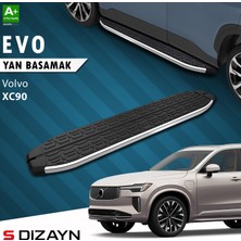 S-Dizayn Volvo XC90 Makyajlı Benzinli Evo Krom Yan Basamak 203 cm 2024 Üzeri A+ Kalite