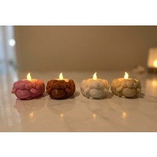 Sevimli Kuzu Figürlü LED Mumluk ( 2 Adet)