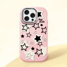 Ucuc iPhone 15 Pro Max Uyumlu Darbe Emici Kamera Korumalı Pembe Silikon Kılıf