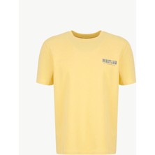 Mustang Mavi Erkek Relaxed Baskılı T-Shirt M6SM-TST1578