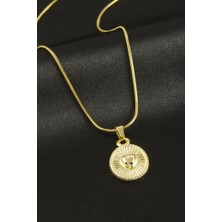 Zero Land Xmpdby Kalp Çelik Kolye - Sarı