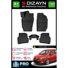 S-Dizayn Skoda Fabıa 3D Pro Havuzlu Paspas 2014-2020 A+ Kalite