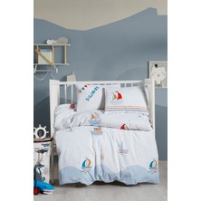 Kanz Bebek Park Yatak Nevresim Takımı %100 Pamuk Ranforce 80X110 cm - Sailboats