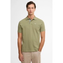 Barbour Tartan Pique Polo Yaka GN64 Laurel Green