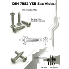 Cıvata Deposu Dın 7982 6.3X16 Yhb Sac Vidası 100 Adet