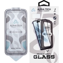 Alpha Skin iPhone Uyumlu Aparatlı Kırılmaz Cam – Hayalet (Privacy) & Şeffaf Seçenekli | Otomatik Hizalama | Tam Kaplayan Ekran Koruyucu