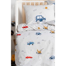 Kanz Bebek Park Yatak Nevresim Takımı %100 Pamuk Ranforce 80X110 cm - Digger Cars