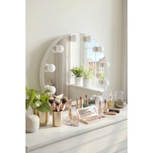 Onetick Nostalji Hollywood Tarzı 10'lu Makyaj Aynası Beyaz LED Işıklı Lamba