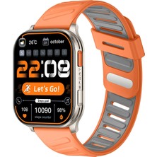 Bix Tsw4 47MM Ultra Ince 2.04” Amoled Ekranlı Akıllı Saat – Dahili LED Fenerli, Bluetooth Aramalı, Nabız & Spo₂ Ölçer, Ios ve Android Uyumlu