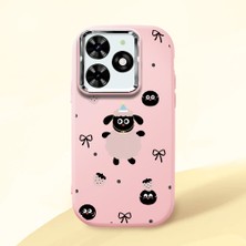 Ucuc Infinix Smart 8/8 Pro Uyumlu Darbe Emici Kamera Korumalı Pembe Silikon Kılıf