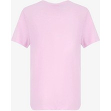 Discovery Expedition D6SL-TST3583 Pembe Bisiklet Relaxed Düz Kadın T-Shirt