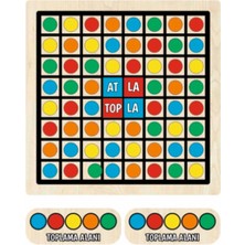 Feyza Design Ahşap Atla Topla Zeka ve Strateji Oyunu - 2-4 Oyuncu, 6+ Yaş