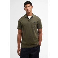 Barbour Premium Corpatch Tailored Polo Yaka OL71 Dark Olive