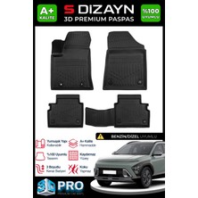 S-Dizayn Hyundai Kona Benzin/dizel 3D Pro Havuzlu Paspas 2024 Üzeri A+ Kalite