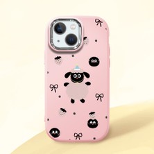 Ucuc iPhone 13 Mini Uyumlu Darbe Emici Kamera Korumalı Pembe Silikon Kılıf
