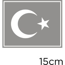 New Jargon Türk Bayrağı Çerçeveli Sticker Yapıştırması