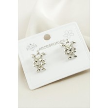 Zero Land Xmpdby Papatya Inci Metal Küpe - Gümüş Rengi