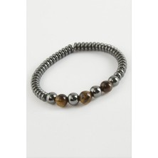 Zero Land Xmpdby Kaplangözü Hematit Doğaltaş Bileklik - Antrasit