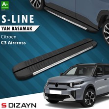 S-Dizayn Citroen C3 Aircross 2 S-Line Krom Yan Basamak 183 cm 2024 Üzeri A+ Kalite