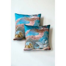 Radora 2 Adet Venus Temalı Çift Taraf Dijital Baskılı Fermuarlı Kırlent Kılıfı