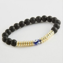 Zero Land Xmpdby Onix Hematit Doğaltaş Bileklik - Siyah