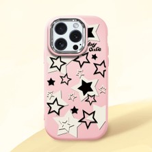 Ucuc iPhone 15 Pro Uyumlu Darbe Emici Kamera Korumalı Pembe Silikon Kılıf