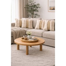 Bonny Home Risa Krem 4lü Kırlent Kılıfı Puffy Pofuduk Dekoratif Yumuşak Koltuk Yastık Kılıfı 45X45