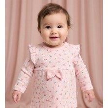 Nurhas Kız Bebek Çiçek Desenli Fiyonklu Ikili Takım