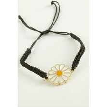 Zero Land Xmpdby Papatya Makrome Ip Bileklik - Beyaz